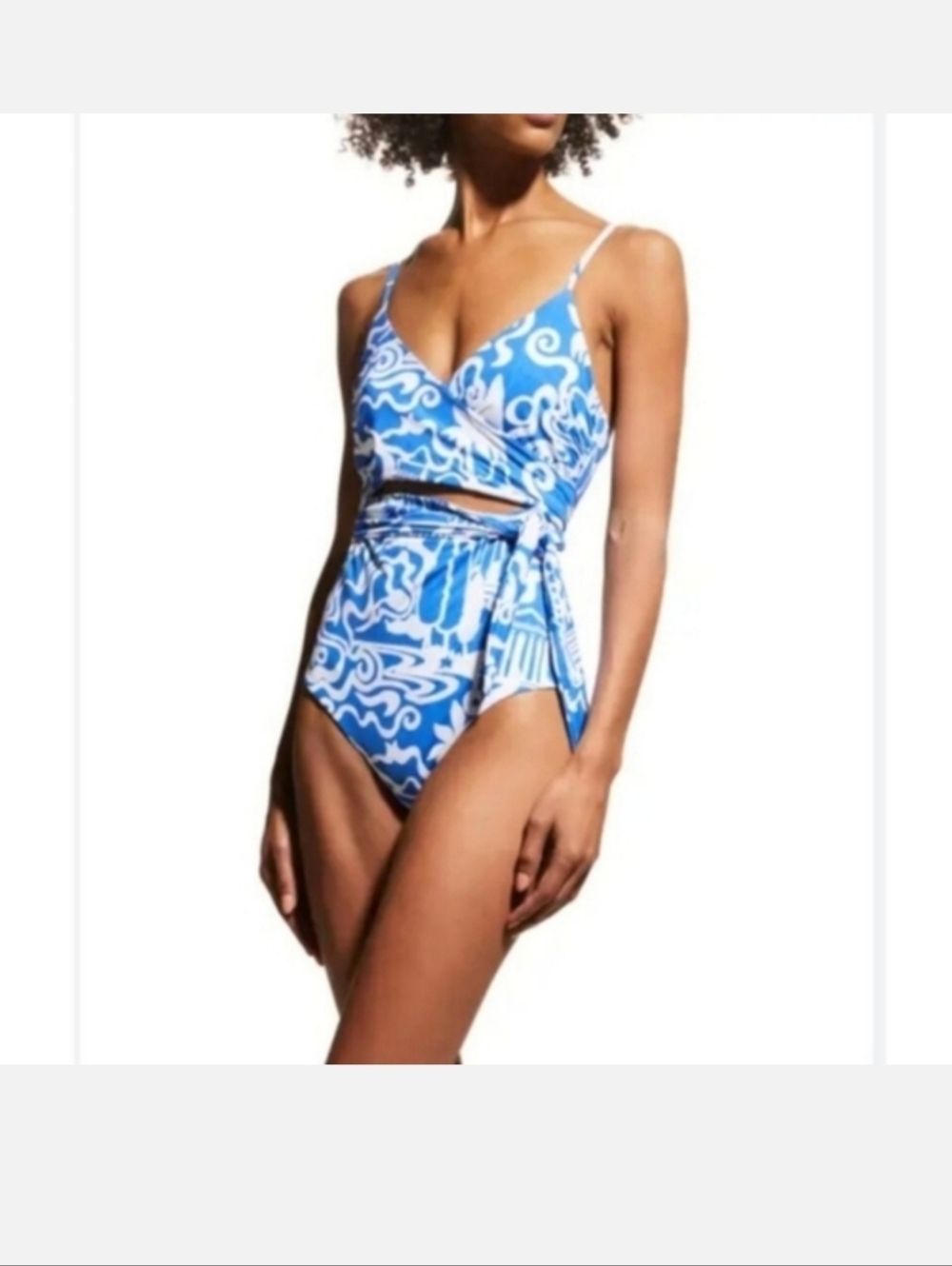 MARA HOFFMAN ISOLDE WRAP ONE PIECE SWIMSUIT